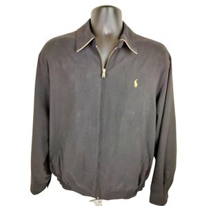 Vintage Black Pollo Ralph Lauren jacket with plaid inside size Medium jacket